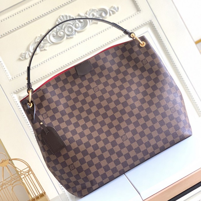 LOUIS VUITTON LV Bag Coffee's color Canvas All Steel Hardware Fashion Style Bag-5961636