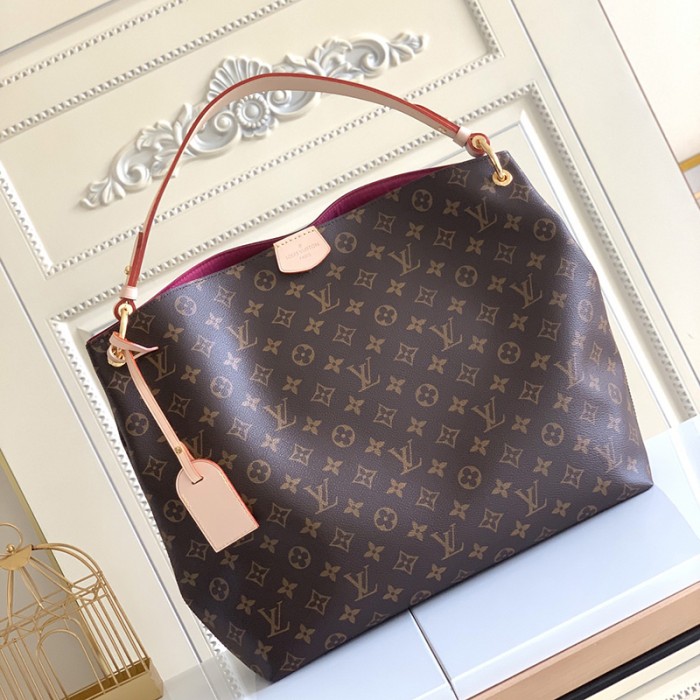 LOUIS VUITTON LV Bag Coffee's color Canvas All Steel Hardware Fashion Style Bag-1304185