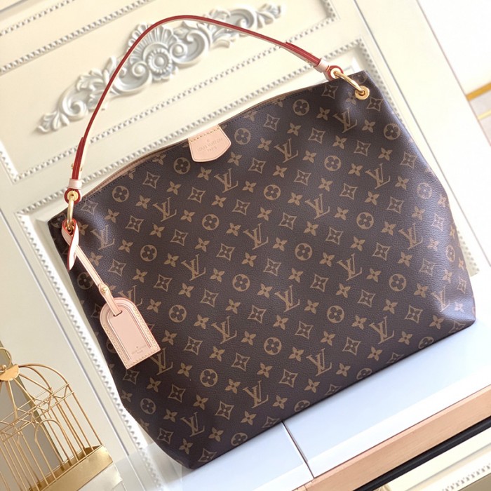 LOUIS VUITTON LV Bag Coffee's color Canvas All Steel Hardware Fashion Style Bag-4935156