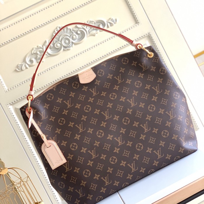 LOUIS VUITTON LV Bag Coffee's color Canvas All Steel Hardware Fashion Style Bag-6055065