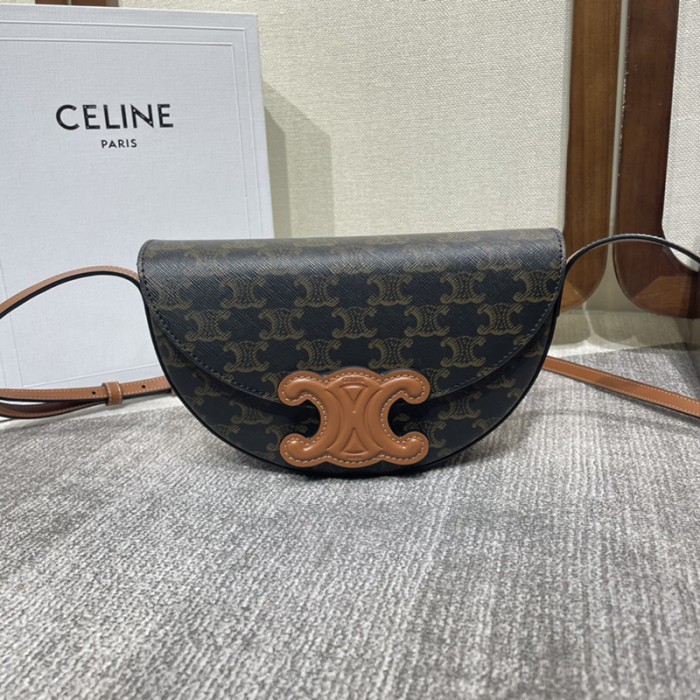 CELINE Bag Moon Bag Black Celine Basace crossbody bag-7960473