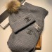 Chanel scarf Knitted hat Wool set hat-8061442